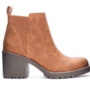 Walnut colored Chelsea boots
